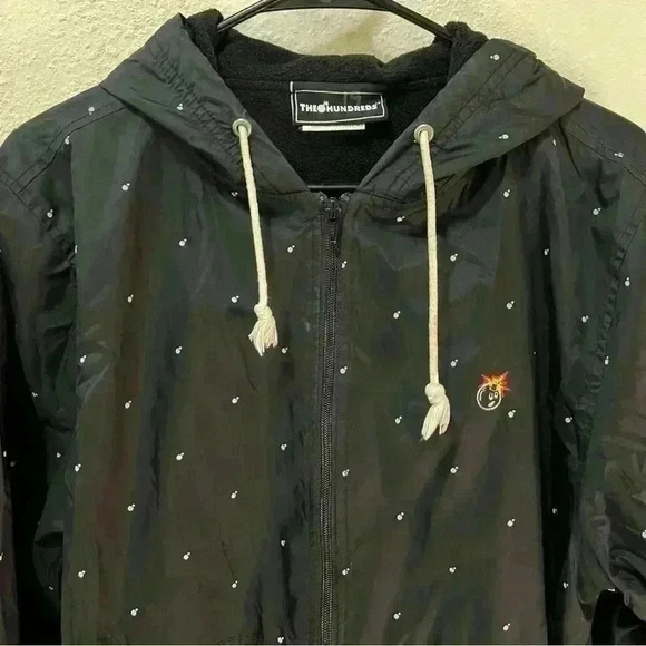 The Hundreds Black Bomb Print Fleece Jacket L - Picture 2 of 5